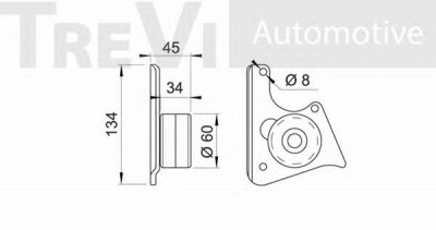 TREVI AUTOMOTIVE td1100 -  Натяжной ролик, ремень ГРМ